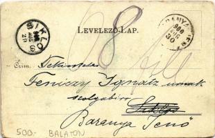 1900 Balatonfüred, Kápolna és Jókai villa. Köves és Boros kiadása (b)