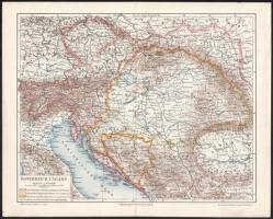 cca 1900 Az Osztrák-Magyar Monarchia térképe 22x27 cm