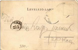 1900 Keszthely, Fő utca, Gyógyszertár, M. kir. Posta (ázott sarok / wet corner)