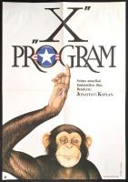 1987 Molnár A. József (?-): X program, amerikai film plakát, hajtott, 80×60 cm