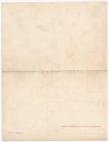 Dunakeszi, Alag-budapesti lóverseny. M.R.T. Két részes kihajtható grafikai képeslap