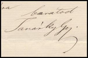 1859 Tanárky Gyula (1815-1880): gazdasági író, 1848-as szabadságharcos, Kossuth Lajos titkára az emi...