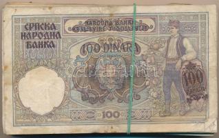 Szerbia / Német megszállás 1941. 100D (99x) T:III-IV Serbia / German occupation 1941. 100 Dinara (99...