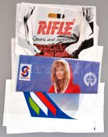 cca 1980-1990 5 db Retro műanyag reklámszatyor hibátlan állapotban, Shell, Vianova, Malév, Skála, Rifle