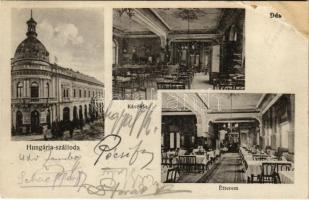 Dés, Dej; Hungária szálloda, kávéház, étterem, belső / hotel, restaurant and cafe interior (r)