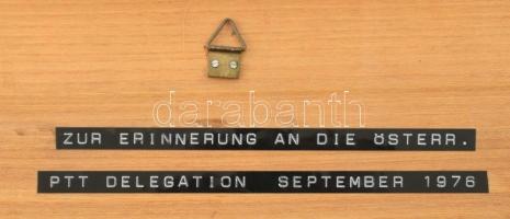 Hintó, ón plasztika fára applikálva, kopott. 23x32,5 cm