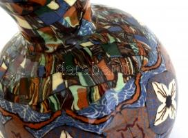 Vallauris kerámia váza, jelzett, kis kopásnyomokkal, m: 14 cm