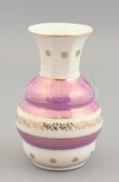 Zsolnay porcelán váza, jelzett, matricás, apró kopásokkal, m: 15 cm