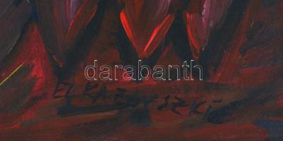 El Kazovszkij nyomán: Vörös táj. olaj, karton. 55x35 cm