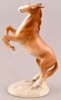 Royal Dux porcelán ló, kézzel festett, jelzetlen, apró kopásokkal, m: 20 cm