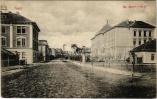 1913 Arad, Gróf Apponyi körút / street (EK)