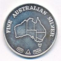 Ausztrália DN Fine Australian Silver jelzett Ag érem (7,50g/0.999/29mm) T:1- (eredetileg PP) Australia ND Fine Australian Silver hallmarked Ag medallion (7,50g/0.999/29mm) C:AU (originally PP)
