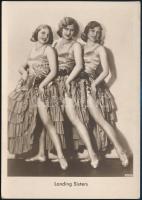 cca 1920-1930 Landing Sisters trió, fotólap, 14,5×10,5 cm