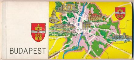 Budapest térképek - modern képeslapfüzet 11 képeslappal / 11 modern Hungarian postcards with maps