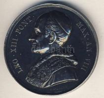 Vatikán 1886. "XIII. Leo pápa" Ag emlékérem 33,84g. Szign.Bianchi T:2 ph. R!