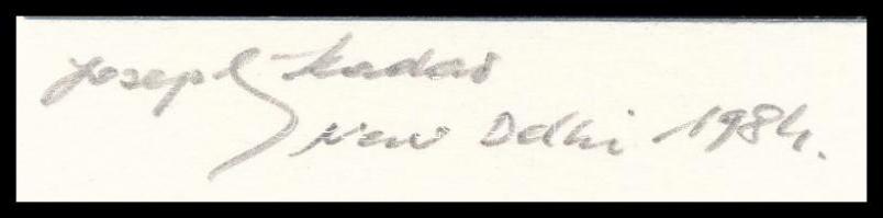 1984 Joseph Kadar pecséttel és aláírással jelzett vintage fotóművészeti alkotása, 12x7 cm, karton 20...