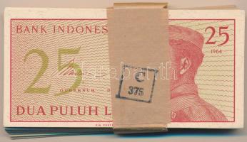 Indonézia 1964. 25s (78x) közte sorszámkövetők T:I,I- Indonesia 1964. 25 Sen (78x) with some consecutive serials C:UNC,AU