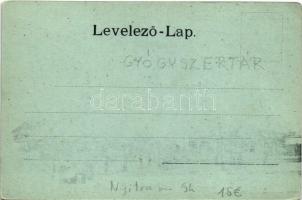 Érsekújvár, Nové Zámky; Kossuth Lajos tér, templom, gyógyszertár, Conlegner J. és fia üzlete és sajá...