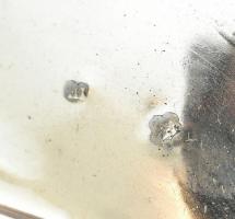 Ezüst (Ag) kínáló, jelzett, bruttó: 198g, d: 19,5 cm