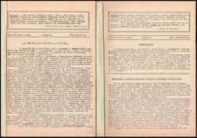 1951-52 Az Út és cél c emigráns hungarista lap 4 száma, benne cikkek Trianonról, Szálasi megemlékezé...