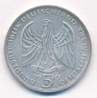 NSZK 1970F 5M Ag "Ludwig van Beethoven születésének 200. évfordulója" T:1- 
FRG 1970F 5 M...