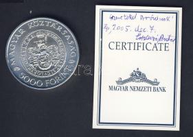 2005. 5000Ft Ag "Bocskai István" T:BU Csak 3000db! Díszdobozban, tanúsítvánnyal!