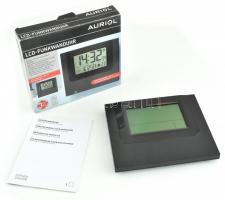 AURIOL LCD rádióvekker, hőmérő, óra dobozában