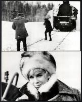 cca 1973 Svédország, ,,A svéd asszony című filmről 13 db produkciós filmfotó, Pánczél György (1920-?) filmtörténész hagyatékából (film- és színházifotó-gyűjteményéből), 15x24 cm