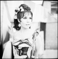 cca 1967 Lehoczky Zsuzsa (1936) a Nemzet Színésze díjjal kitüntetett színművésznő portréi, 9 db vint...