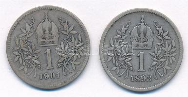 Ausztria 1893-1901. 1K Ag "Ferenc József" (2xklf) T:2-,3
Austria 1893-1901. 1Corona (2xdi...