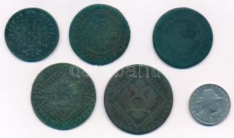 1800S 3kr Cu "I. Ferenc" + 1812E 3kr Cu "I. Ferenc" + 1812O 3kr Cu "I. Fere...