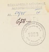 Somlai Vilma (1938-2007): Csendélet. Színes linómetszet, papír, jelzett, számozott hátoldalán Rézkar...