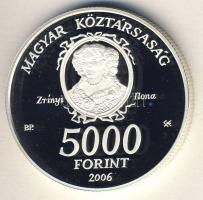2006. 5000Ft Ag "Munkácsi vár" T:PP Csak 4000db! Díszdobozban, tanúsítvánnyal!