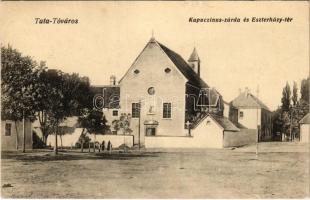 Tata-Tóváros, Tatatóváros; Kapuczinus zárda, Eszterházy tér. Vasúti levelezőlapárusítás 6689