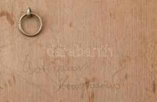 Csóti Gábor: Geometrikus kompozíció. Faplasztika. Falra akasztható. Hátoldalon jelzett ceruzával. 30...