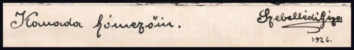 Szebellédi Géza (?-?): Komoda hómezőin, 1926. Akvarell, papír, jelzett, 27x20 cm Kis beszakadással