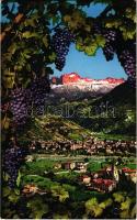 Bolzano, Bozen (Südtirol); Bolzano-Gries. Montage with grapes
