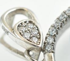 Ezüst(Ag) medál akvamarinnal, jelzett, h: 2,5 cm, bruttó: 4 g