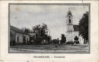 1927 Mezőszilas, Szilasbalhás; utca, templom, üzlet. Kardos Testvérek kiadása (EK)