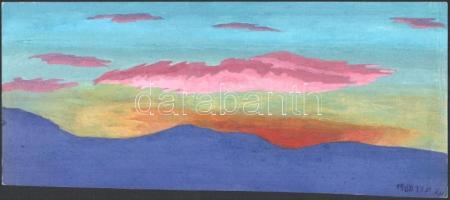 10 db vegyes grafika, nagyrészt akvarell a XX. sz .elejétől a végéig. klf témák, technikák, méretek