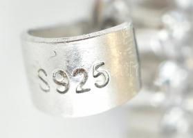 Ezüst(Ag) medál, ametiszttel, jelzett, h: 2,5 cm, bruttó: 2,8 g