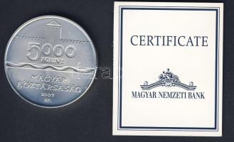 2007. 5000Ft Ag "Gyulai Vár" T:BU Csak 4000db! Díszdobozban, tanúsítvánnyal!