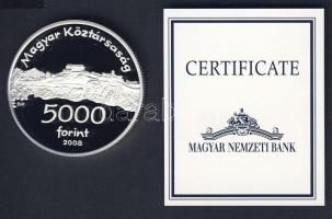 2008. 5000Ft Ag "Siklósi Vár" T:PP Csak 6000db! Díszdobozban, tanúsítvánnyal!
