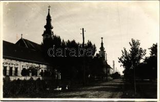 1941 Kula, utca, templomok / street view, churches. photo