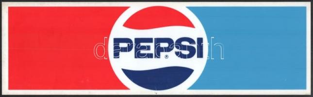 cca. 1990 Felragasztható PEPSI plexi tábla. 33x10cm