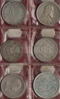 Ezüstpénz tétel magyar (5db) és külföldi 12db régi és új benne  T:1,2,3
