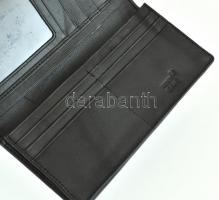 Műbőr férfi pénztárca, jó állapotban, 18,5×9,5 cm