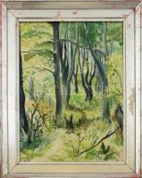 Erdélyi jelzéssel: Zöldellő táj. Akvarell, papír. Üvegezett, kopott fa keretben, 57×43 cm