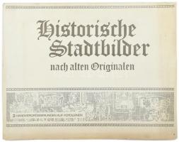 cca 1970-1980 Historische Stadtbilder nach alten Originalen. 3 Handvergrösserungen auf Fotoleinen. Dresden, én., DLK Dresden, szakadt papírmappában, 3 t., 26x34 cm