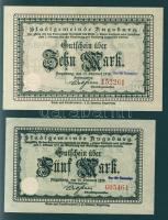 Német Birodalom/Császárság/Augsburg 1918.10.15. 5M, 10M hivatalos érvénytelenítéssel T:I
